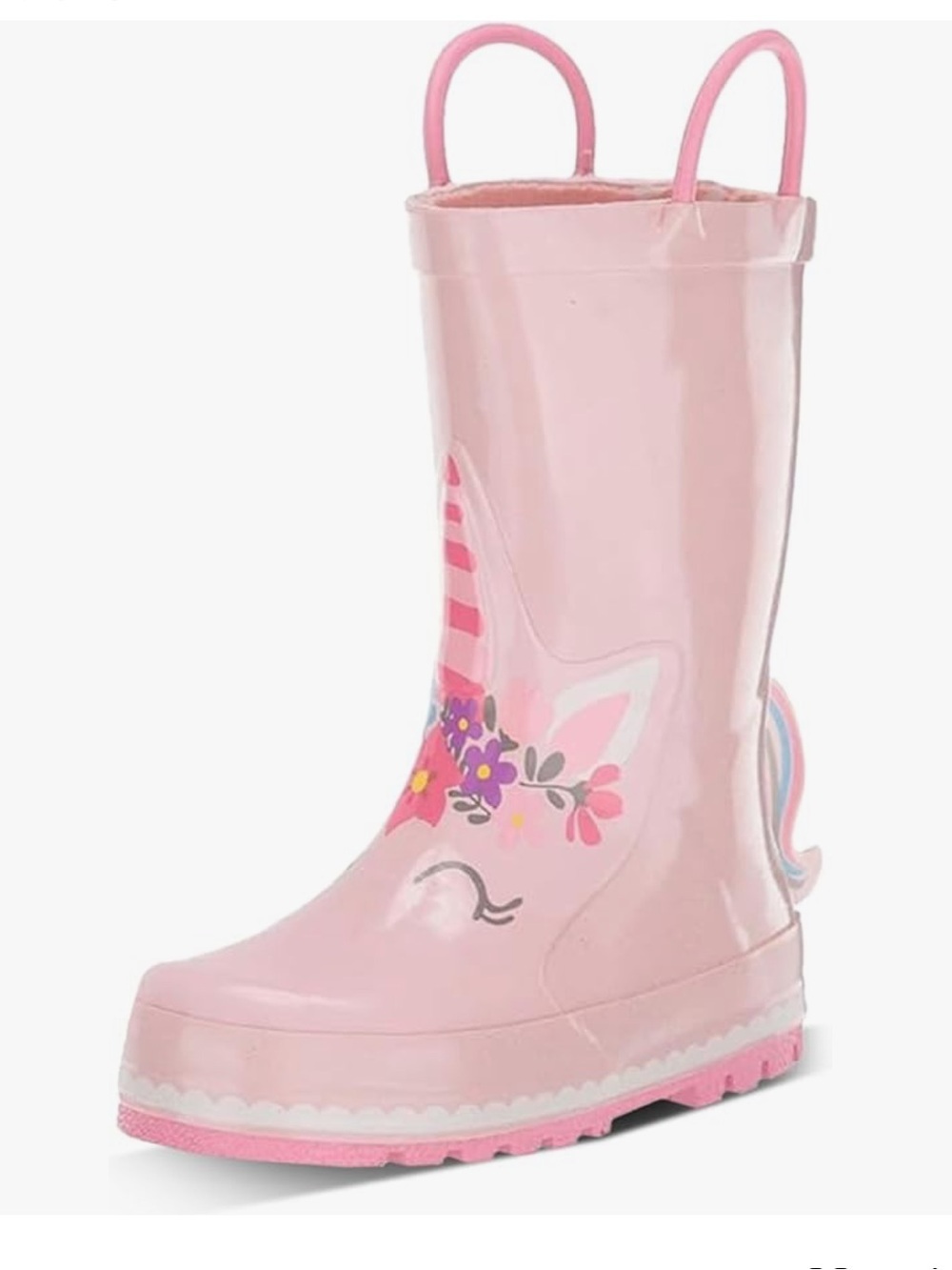 Western Chief Peach and Pink Kids' Unicorn Rain Boots